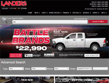 Tablet Screenshot of landersdodge.com